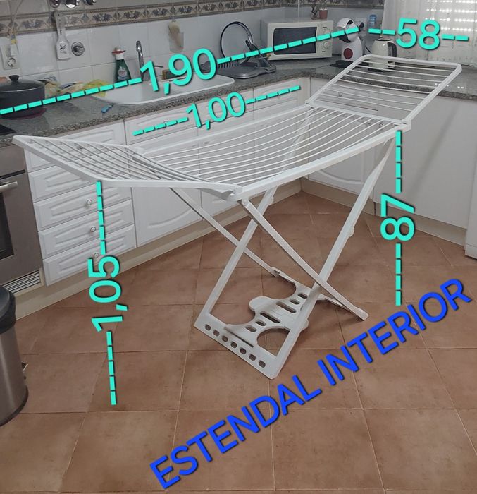 ESTENDAL ROUPA,EM RESINA RESISTENTE.Varanda,Casa,Cozinha,Sala,Quarto.