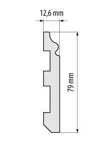 Listwa przypodłogowa ozdobna , 79x12,6 mm