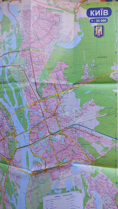 Карта Київ пасажирський транспорт Картографія 2023