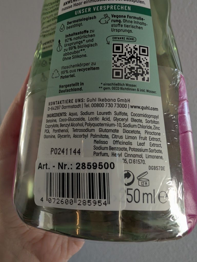 Szampon Guhl nowy Frische & Leichtigkeit 2 x 250ml