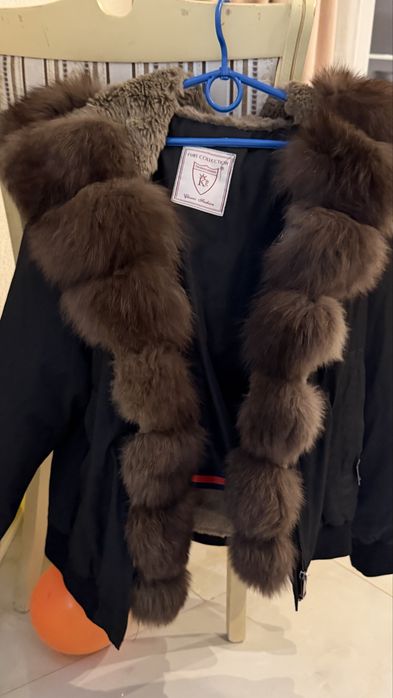 Бомпер/куртка  с натуралтным мехом песца