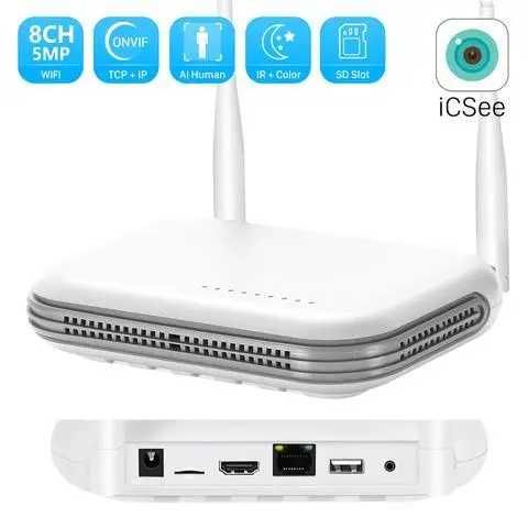 Мережевий відеорєєстратор Міні -Wifi NVR 8CH 3MP 4CH 5MP H.265 Onvif