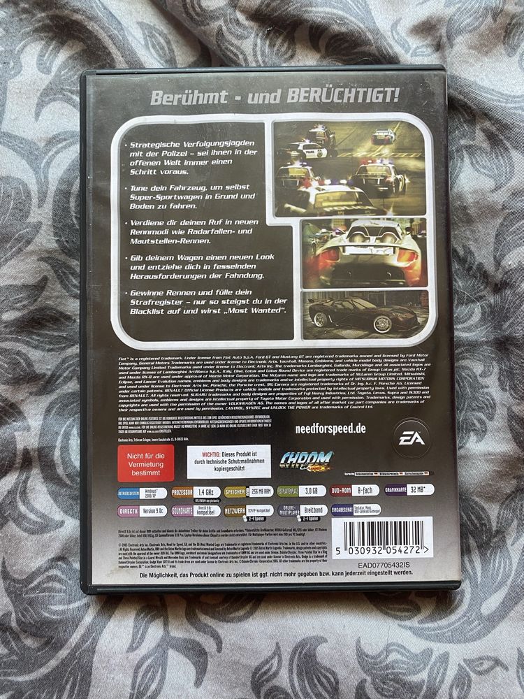 Pudelko gry Need For Speed Most Wanted 2005 PC