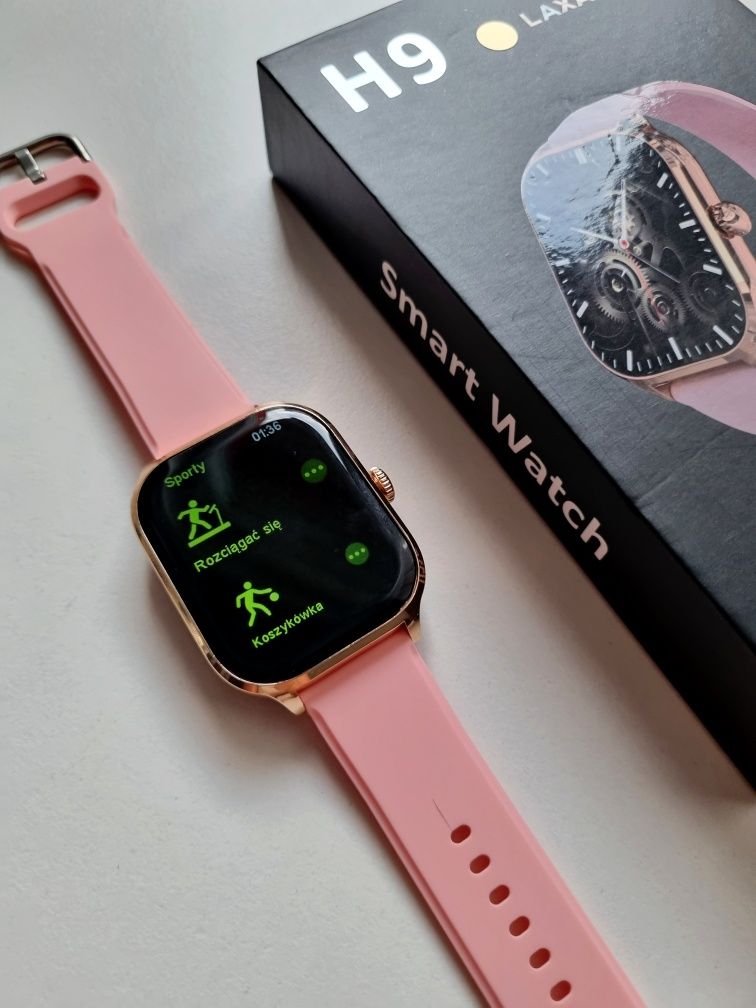 Smartwatch różowy pasek
