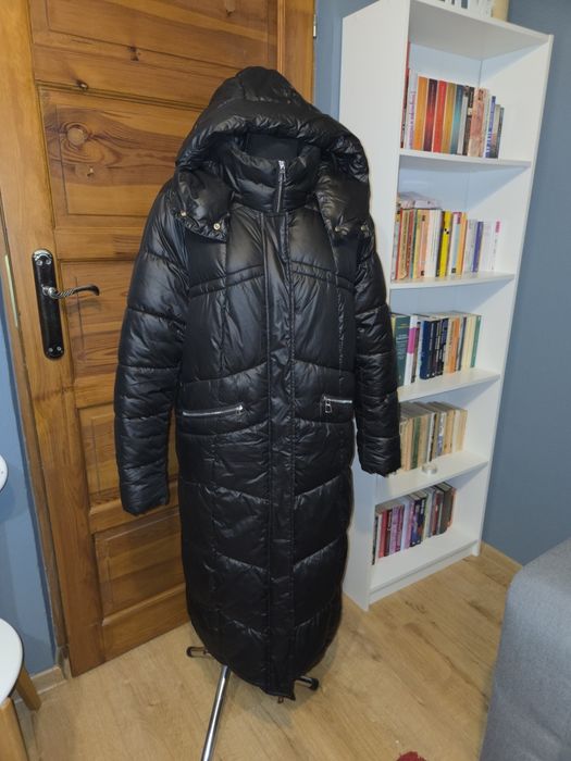 Ochnik płaszcz długa kurtka M czarny kolor