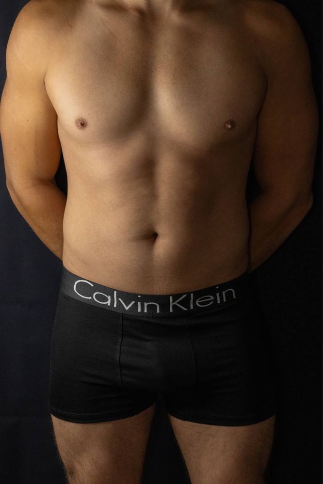 ТРУСИ | БОКСЕРКИ | ЧОЛОВІЧІ Calvin Klein чорні з білим написом!