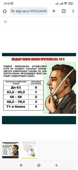 Противогаз ГП-5 времён СССР
