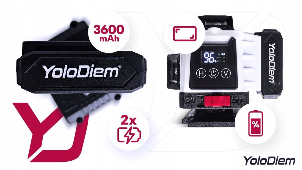 SUPER nowy! 360! Laser krzyzowy moernik niwelator