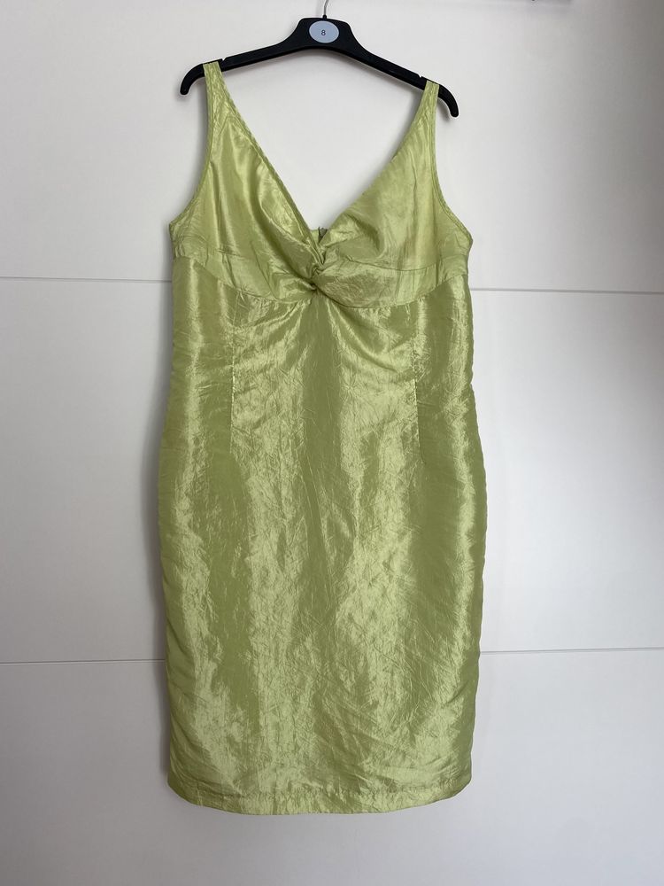 Limonkowa sukienka 44