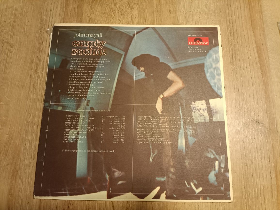 John Mayal Empty Rooms Vinyl