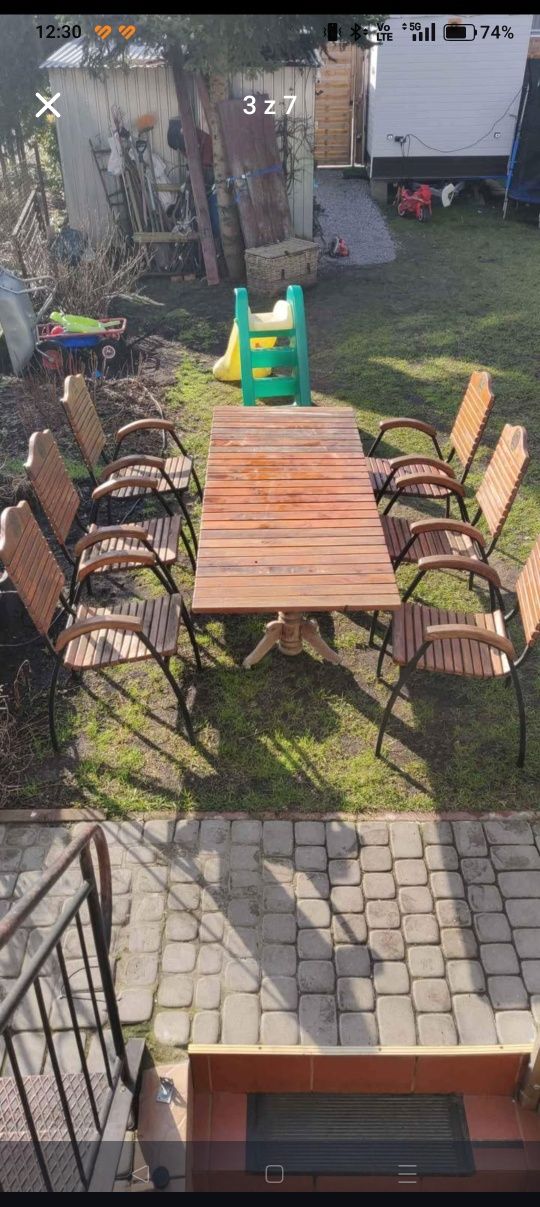Stół ogrodowy  + krzesła