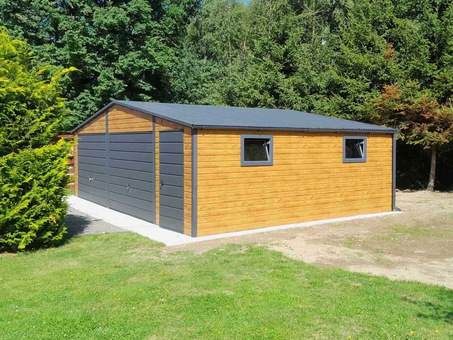 Garaż blaszany blaszak drewnopodobny garaz 8x6m (każdy wymiar)