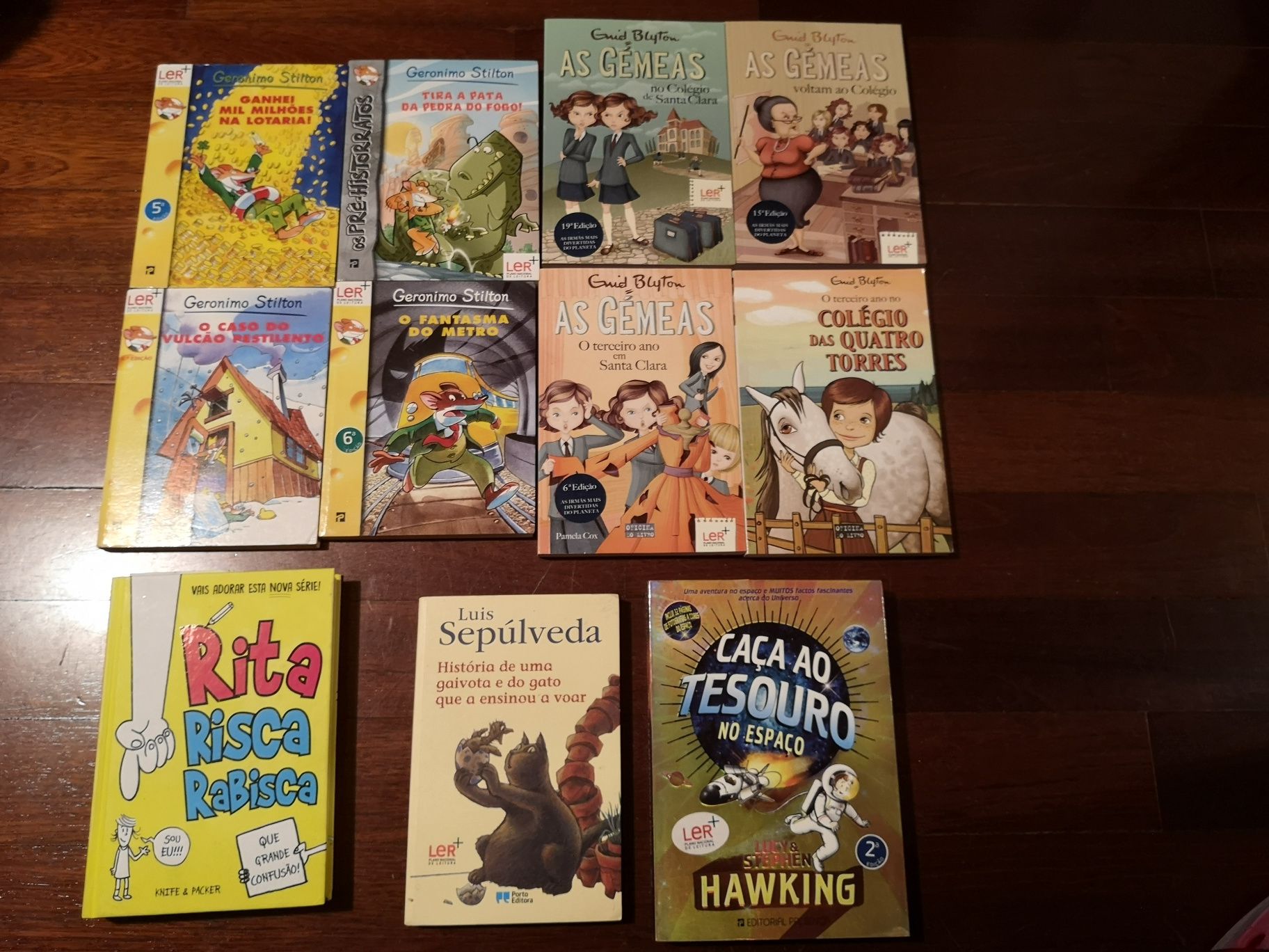 Livros variados geronimo Stilton as gémeas Luis Sepulveda Stephen hawk