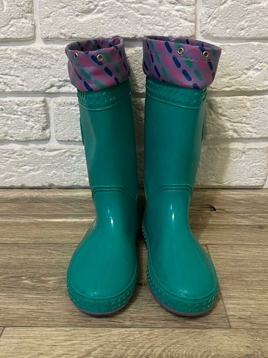 Сапоги резиновые зеленые сапожки детские Италия Р 33/34 ст.20,5-22