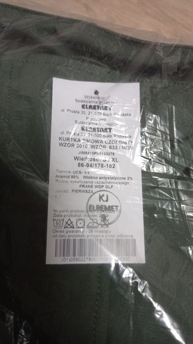 Kurtka zimowa czołgisty S/XL 78-82 Nowa