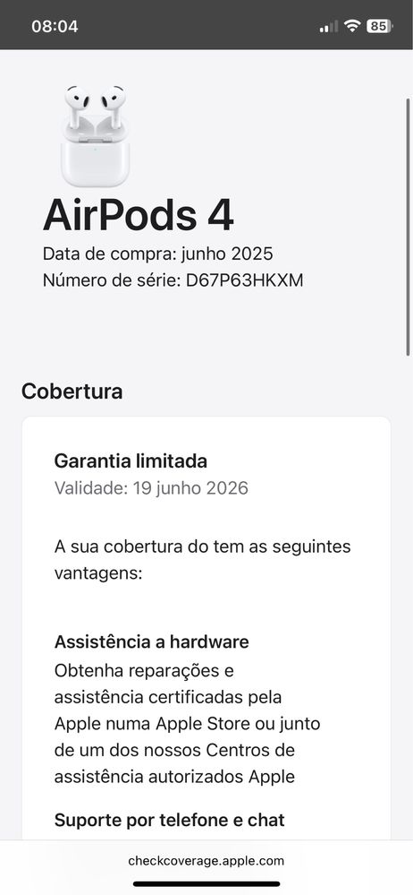 Airpods 4 junho c/fatura