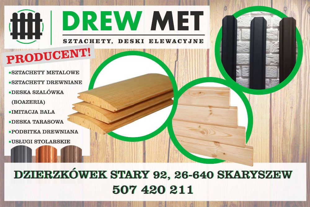 Podbitka 14/95/3000mm Boazeria Deska elewacyjna Szalówka. Promocja!