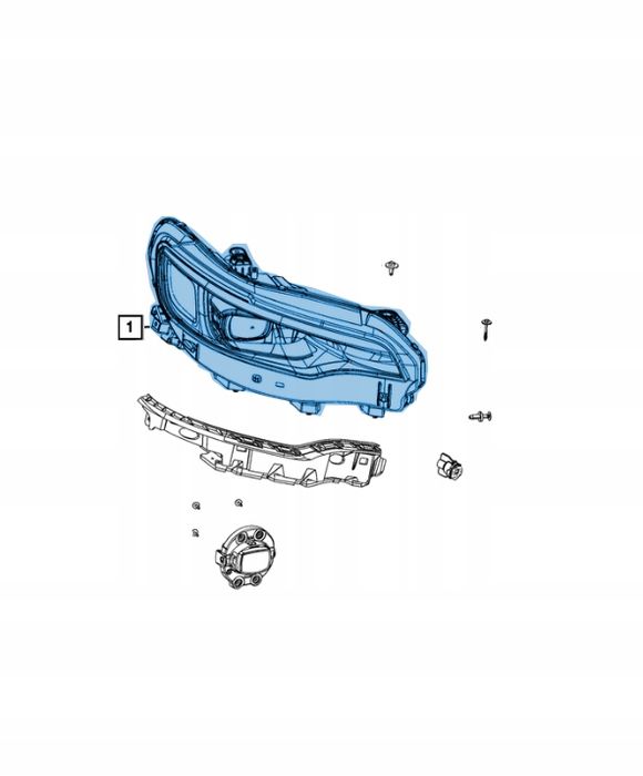 lampa reflektor prawy przód jeep cherokee kl 2019- usa led
