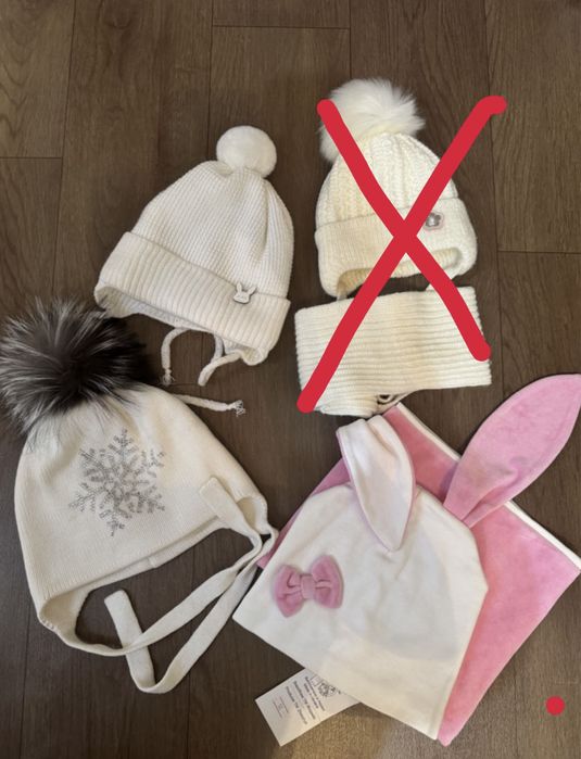 Шапки зимові та осінні на дівчинку