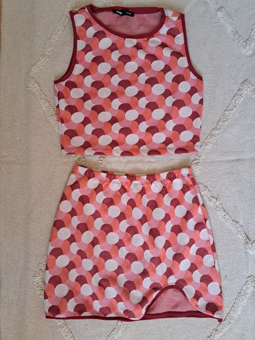 Komplet top spódniczka mini