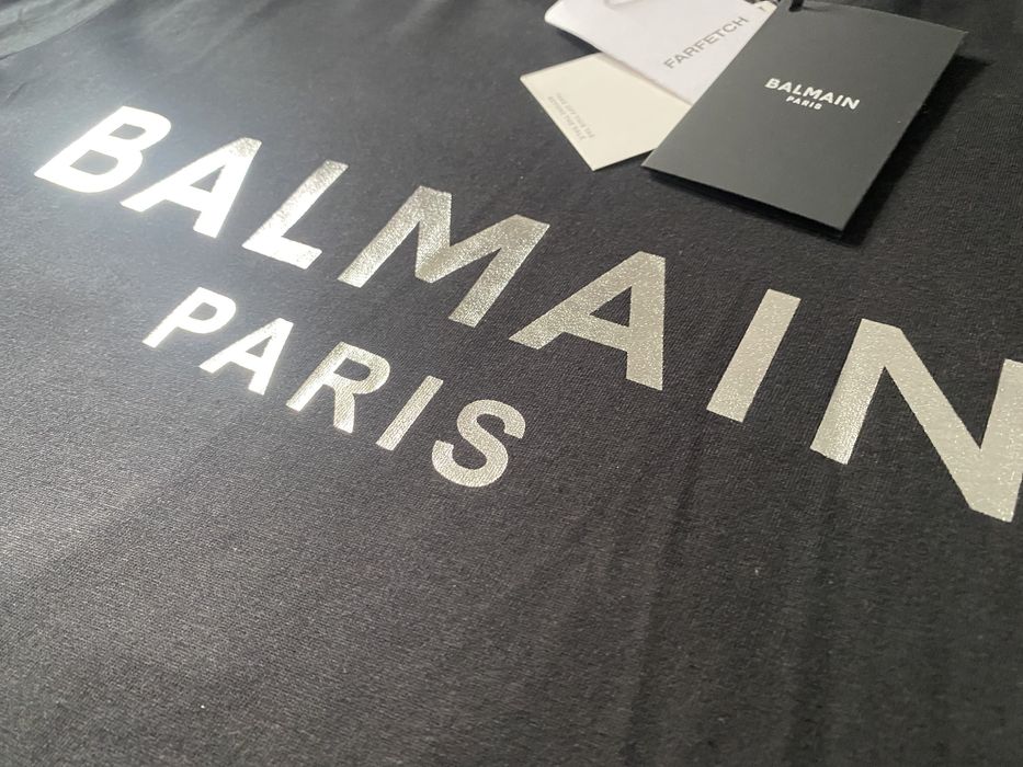 Koszulka BALMAIN Paris T-shirt czarny rozm.M