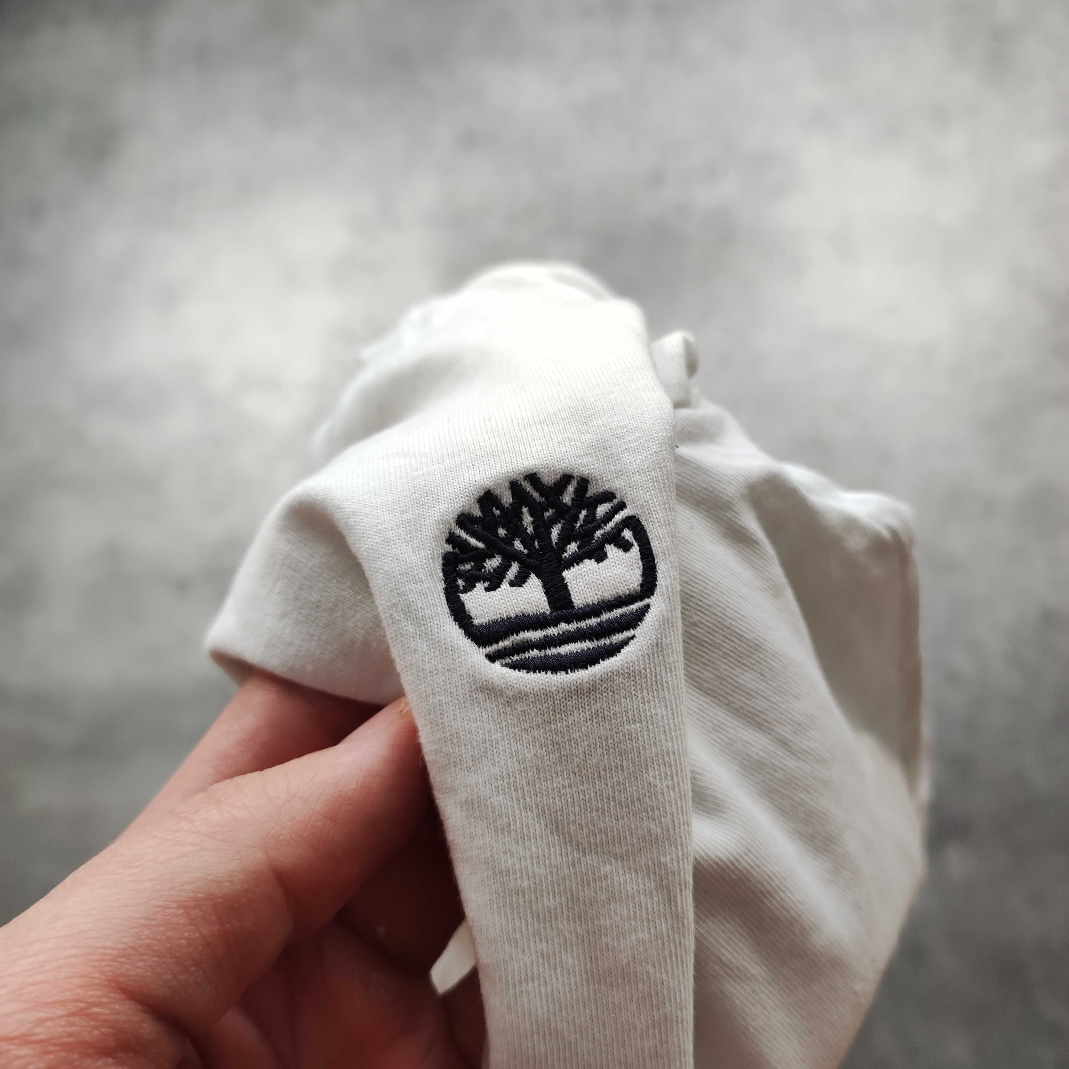 MĘSKA Elegancka PREMIUM Bawełna Casual Haft Logo Timberland Koszulka