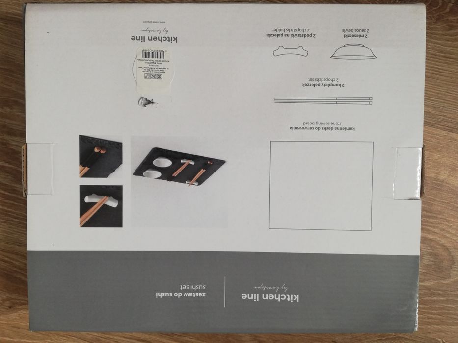 Zestaw sushi deska łupek czarny