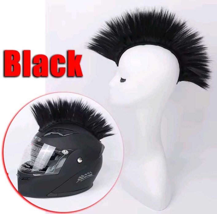 Włosy,irokez,pank,W30-B,dekoracja kasku, ozdoba,rzep, nowość design