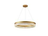 KSIBNW Lampa Wisząca LED 36W, Ściemniana, Ø50 cm, Złota