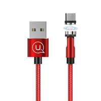 Kabel Magnetyczny Usams U59 MicroUSB 2.1A 1M Pleciony - Czerwony