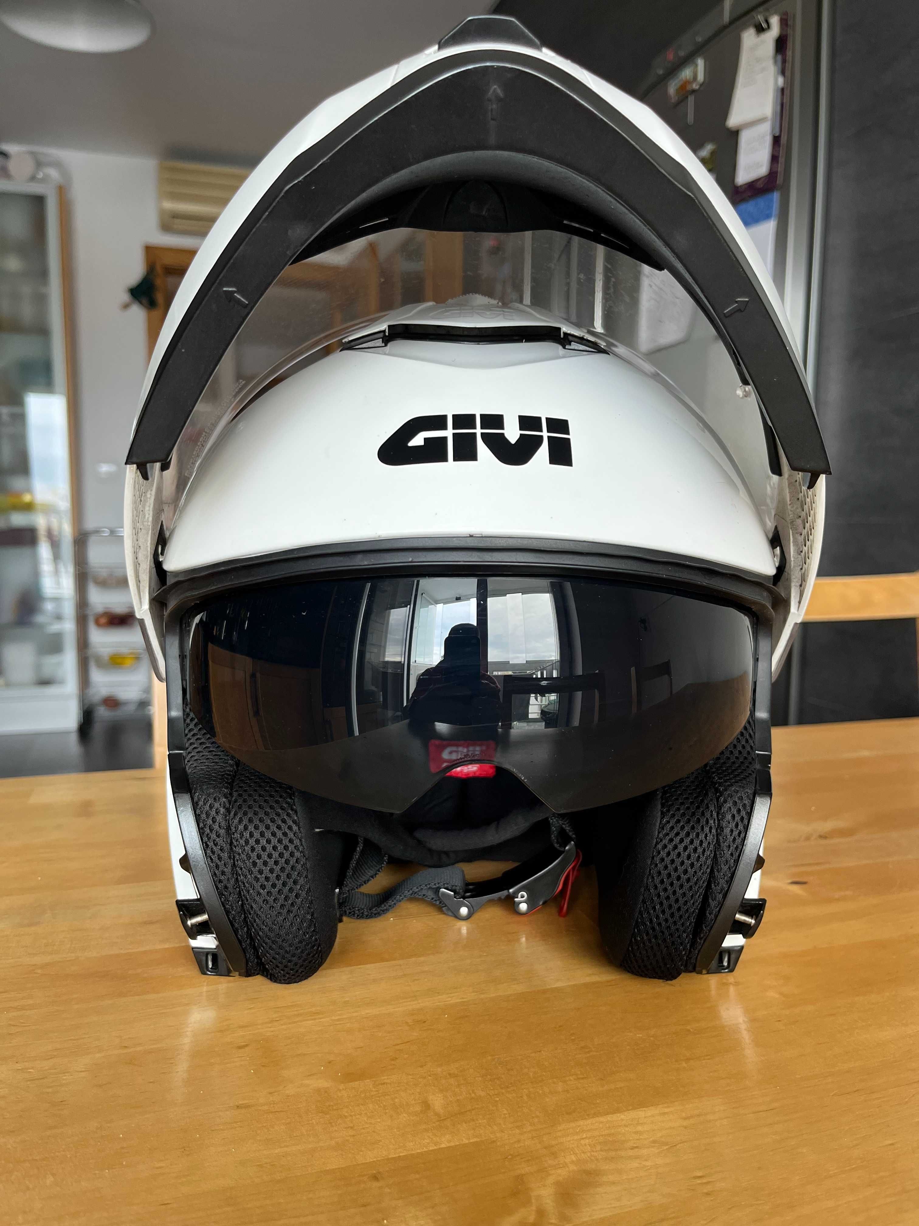 Capacete de Mota Branco Modular Givi X.21 Challenger [L 60]