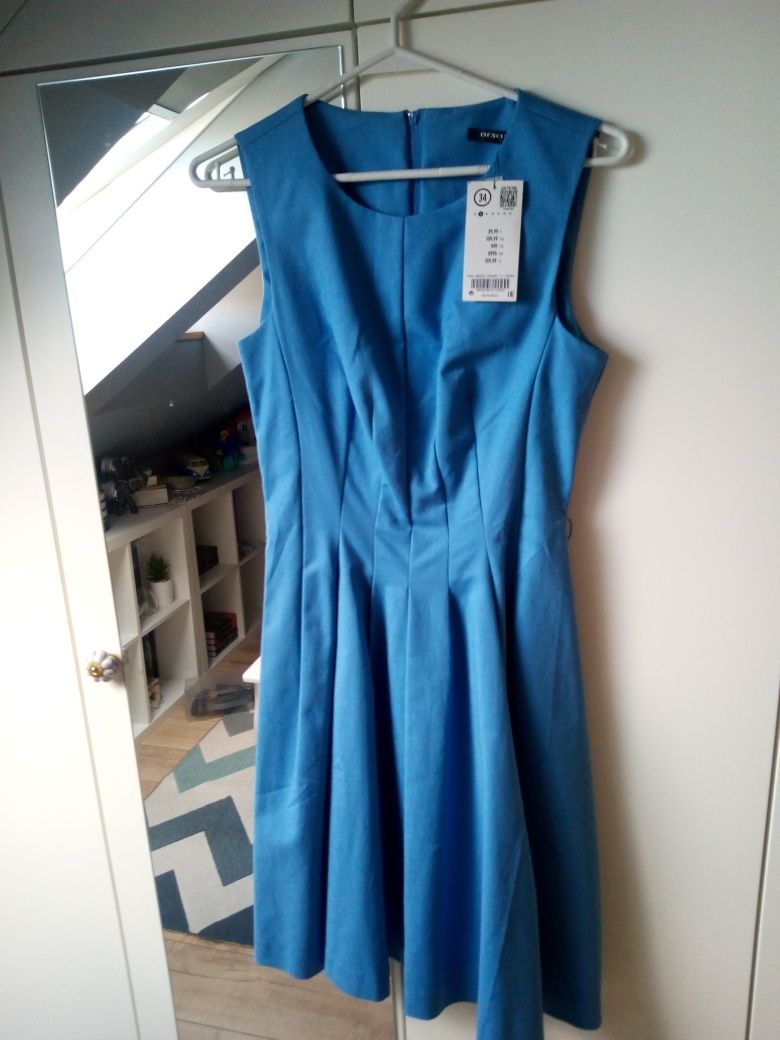 Nowa niebieska sukienka Orsay