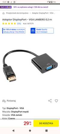 Adapter displayport 2 sztuki