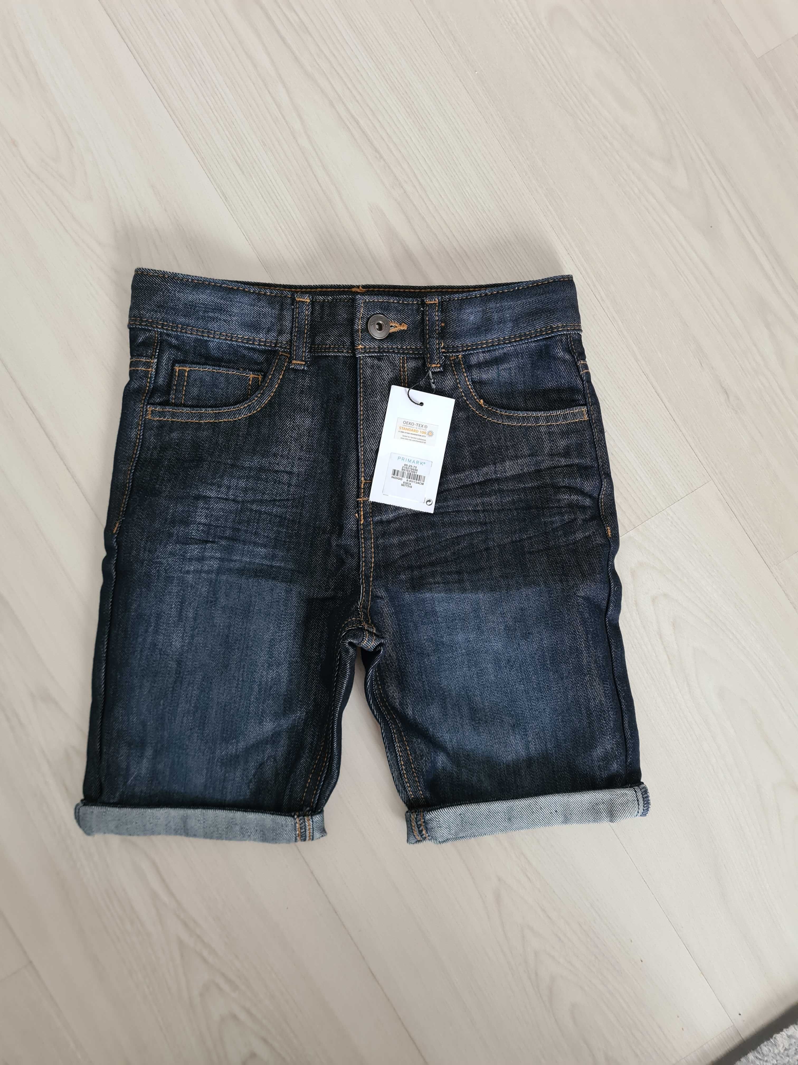 Spodenki szorty nowe primark 134 jeans dżinsowe denim nowe