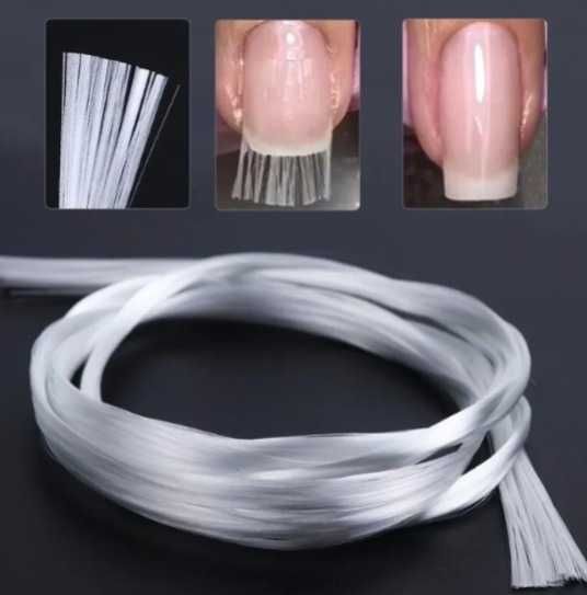 UNHAS GEL - Fibra de vidro para extensão ou reparação de unhas