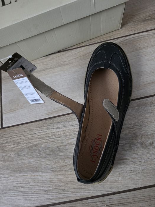 Lasocki półbuty buty baleriny  skóra naturalna r.38