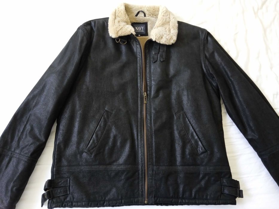 Męska kurtka skórzana ocieplana 100% skóra/leather