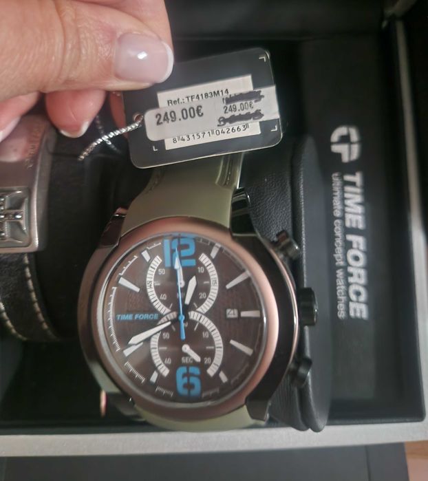 Conjunto e pulseira time force Cristiano Ronaldo