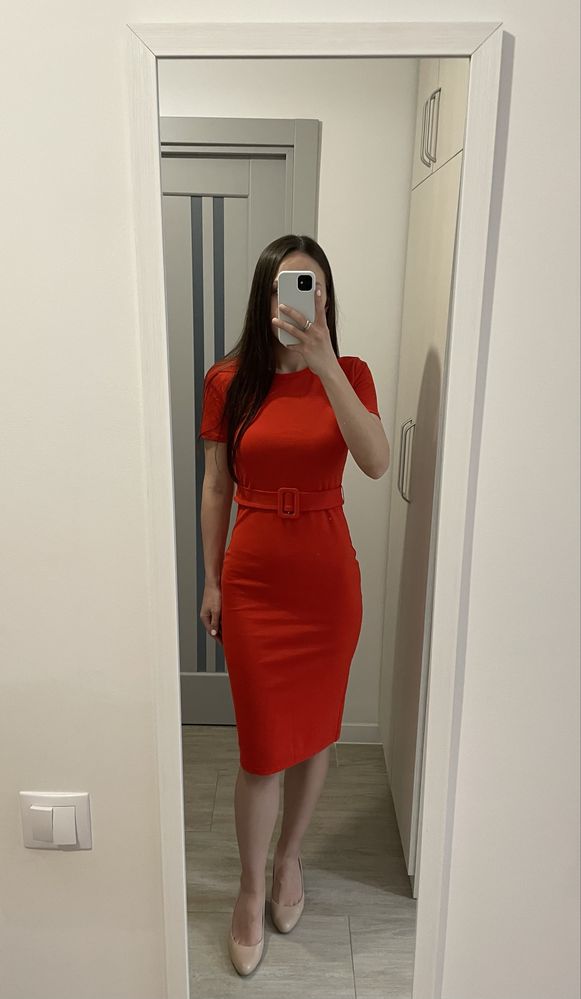 Сукня-олівець міді ZARA, розмір S