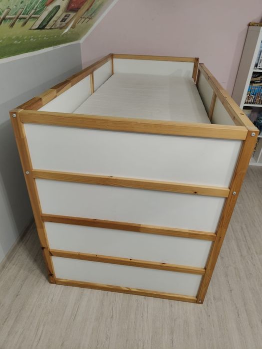 Łóżko piętrowe Ikea KURA  + materac