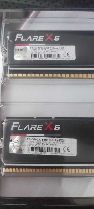 G.Skill Flare X5 DDR5 32Gb 6000MHz (2x16GB) CL36 CL30