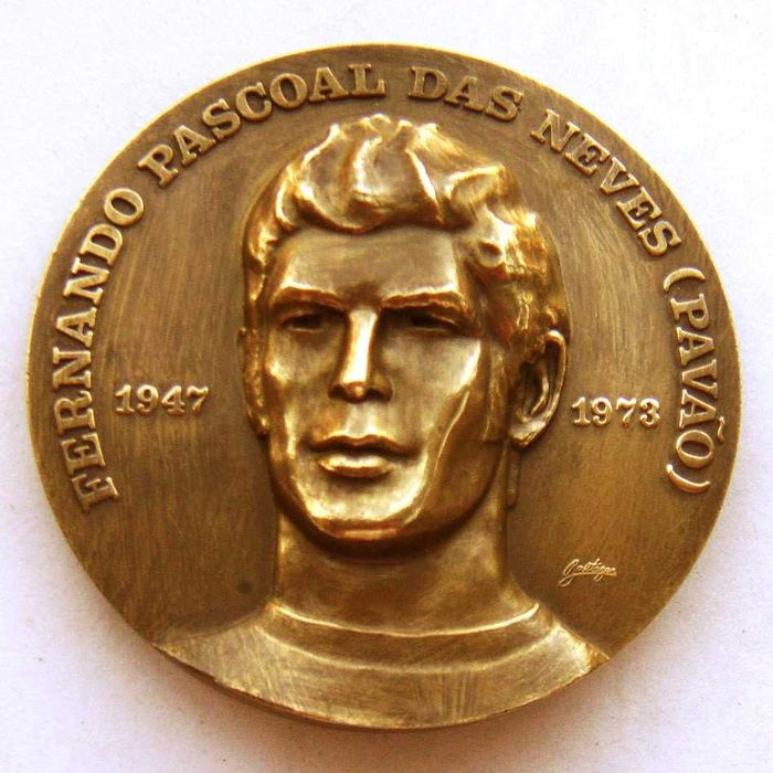 Medalha de Bronze Futebol FCP Porto Dragão Jogador Pavão 1975 + Estojo