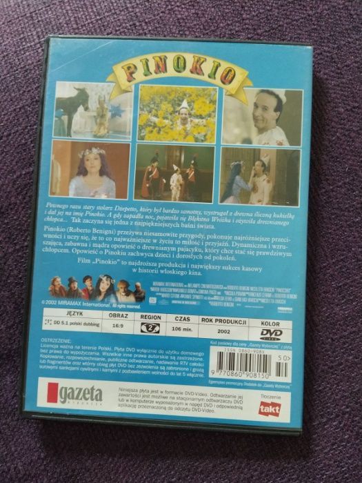 Pinokio film DVD