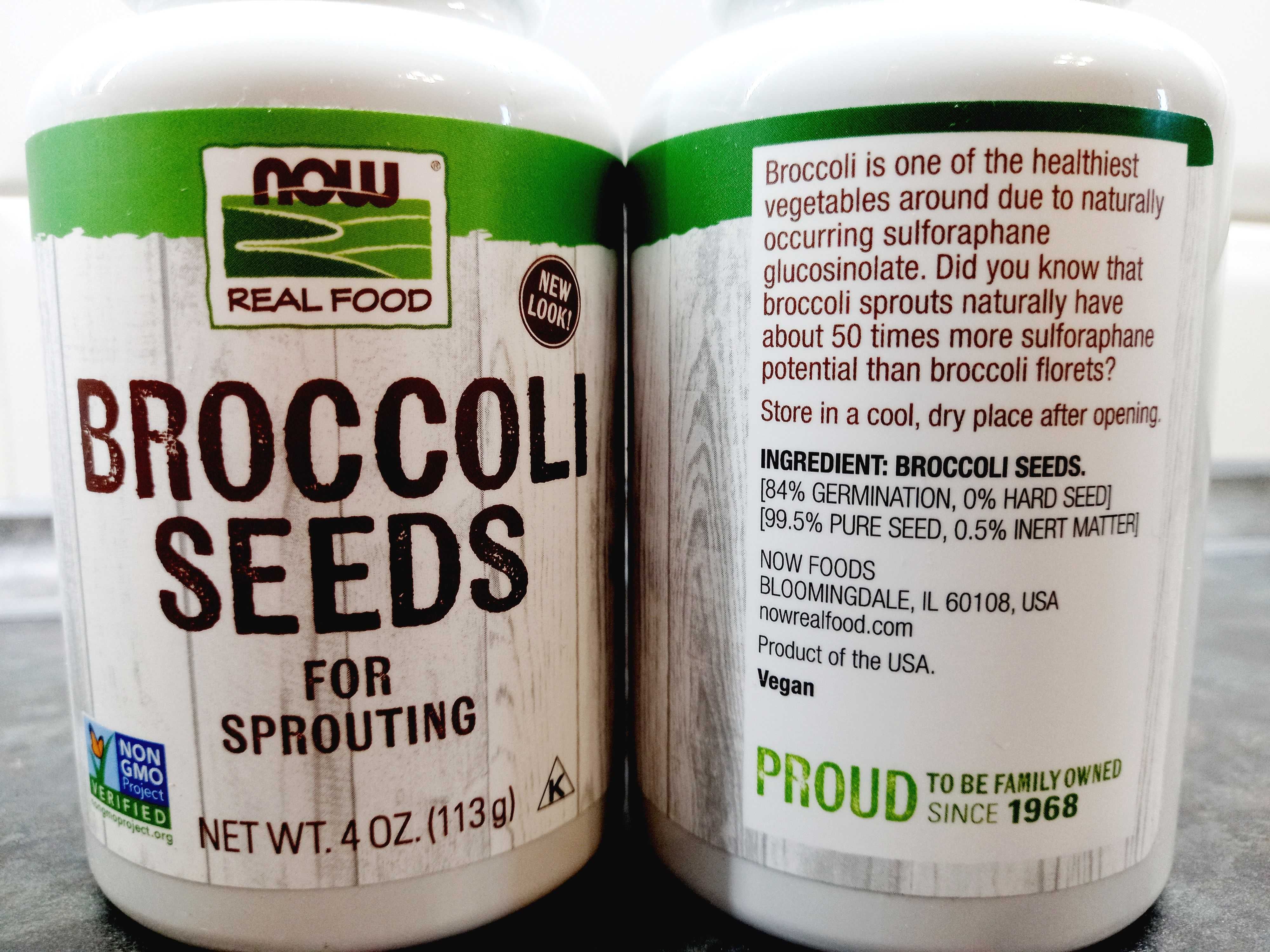 Now Foods, Broccoli Seeds (113г), брокколи семена, броколі