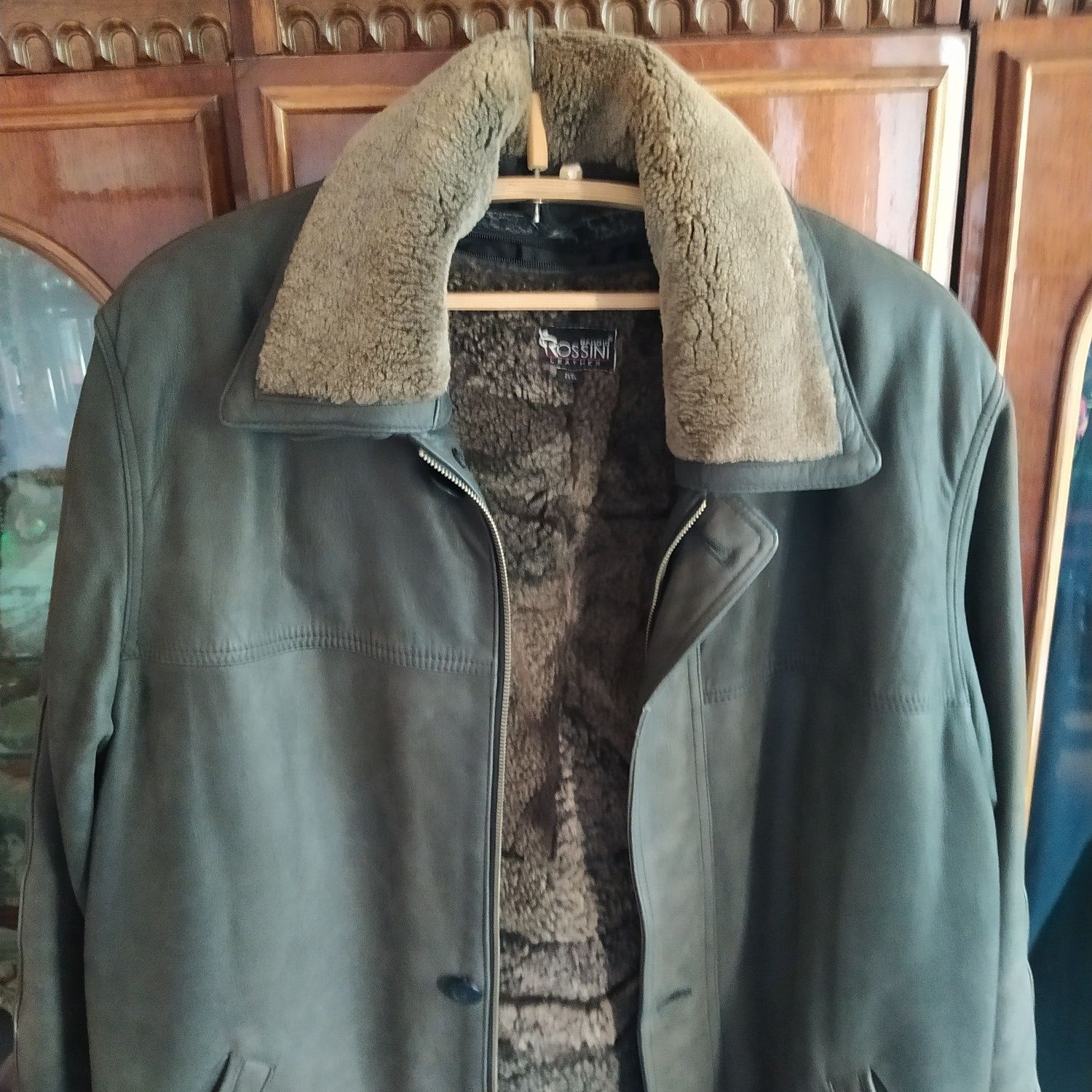 Куртка кожаная, мужская/ осень + зима