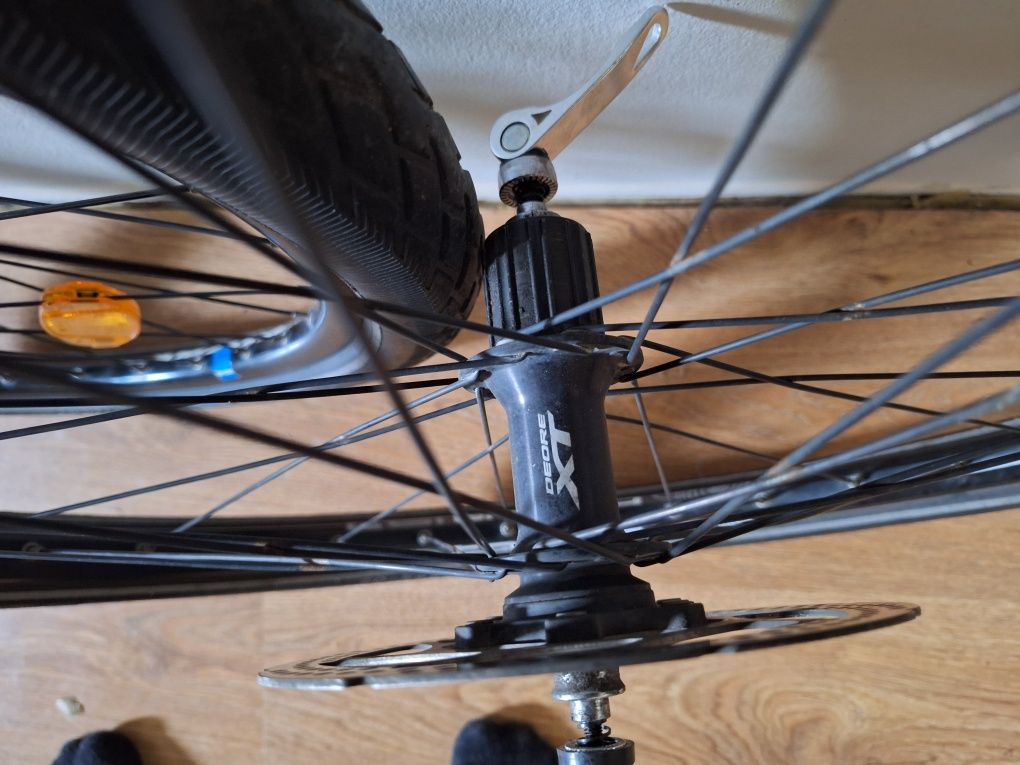 Koła 26 shimano XT tarcze qr9 shimano komplet schwalbe Marathon