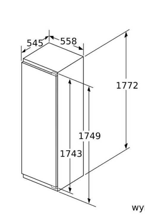 Lodówka zabudowa BOSCH KIL82AFF0 177,2cm OUTLET 24G9CE17