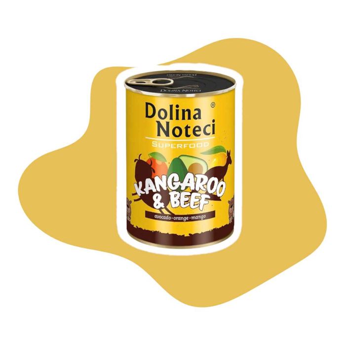 Dolina Noteci Superfood Kangur i wołowina 12x400g Karma mokra dla psa