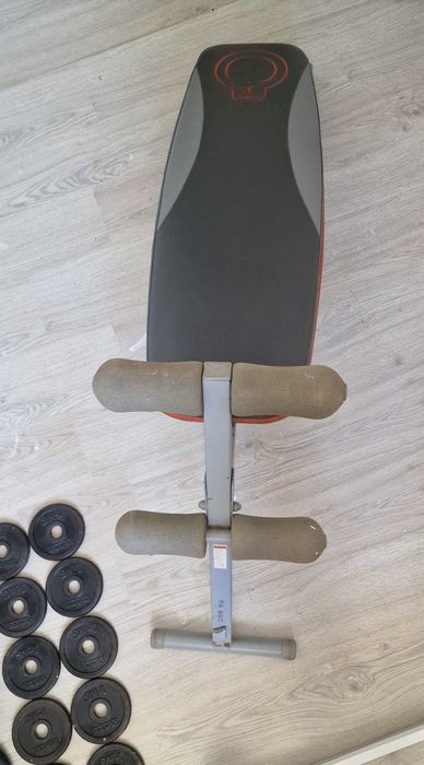 Bicicleta estatica, banco abdominais