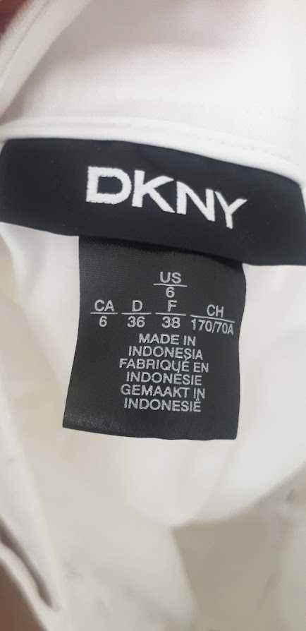 Calças brancas de linho "wide legs" DKNY